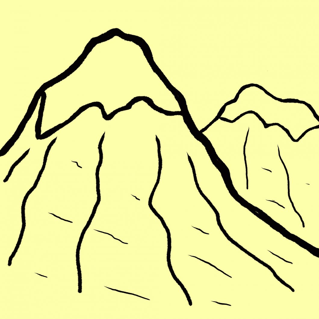 illustration by Doug Burgett titled Moving Mountains